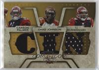 Carson Palmer, Chad Johnson, T.J. Houshmandzadeh #/6