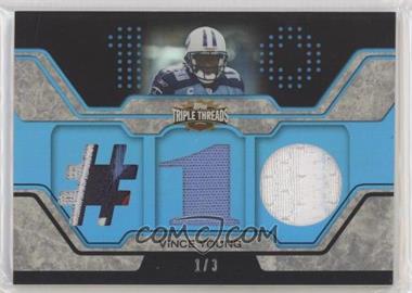 2008 Topps Triple Threads - Relics - Sapphire #TTR-86 - Vince Young /3