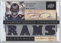 Premier Rookie Signature Memorabilia - Donnie Avery #/60