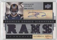 Premier Rookie Signature Memorabilia - Donnie Avery #/60