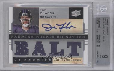 2008 UD Premier - [Base] - Jersey 1 #118 - Premier Rookie Signature Memorabilia - Joe Flacco /60 [BGS 9 MINT]