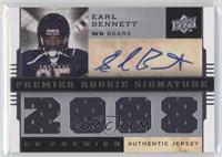 Premier Rookie Signature Memorabilia - Earl Bennett #/275