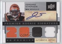 Premier Rookie Signature Memorabilia - Jerome Simpson #/275