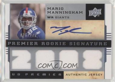 2008 UD Premier - [Base] #126 - Premier Rookie Signature Memorabilia - Mario Manningham /275