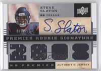 Premier Rookie Signature Memorabilia - Steve Slaton #/275