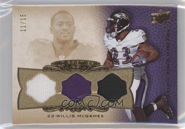 2008 UD Premier - Premier Rare Materials 3 - 2x Patch/Jersey #PP3-WM - Willis McGahee /15