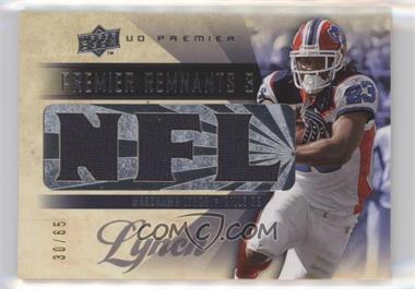 2008 UD Premier - Premier Remnants 3 - NFL Die-Cut Jersey #PR3-ML - Marshawn Lynch /65