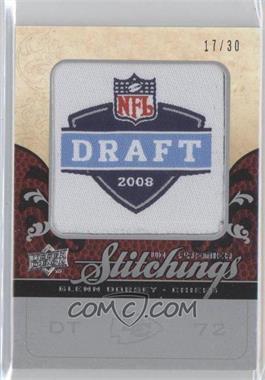 2008 UD Premier - Premier Stitchings - NFL Team Logo/Draft Silver #PS-GD - Glenn Dorsey /30