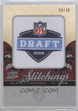 2008 UD Premier - Premier Stitchings - NFL Team Logo/Draft Silver #PS-MC - Darren McFadden /30