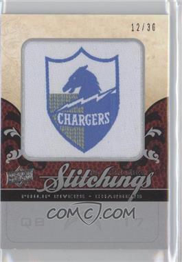 2008 UD Premier - Premier Stitchings - NFL Team Logo/Draft Silver #PS-PR - Philip Rivers /30