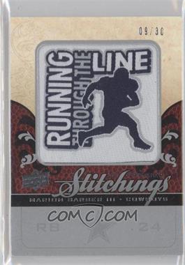 2008 UD Premier - Premier Stitchings - Variation Logo Silver #PS-MB - Marion Barber III /30