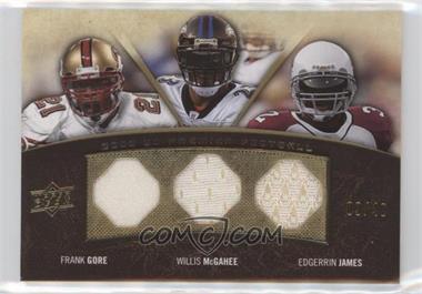 2008 UD Premier - Premier Trios - Gold Octagon #PTR-JMG - Frank Gore, Edgerrin James, Willis McGahee /40