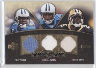 2008 UD Premier - Premier Trios - Gold Octagon #PTR-WBY - Vince Young, LenDale White, Reggie Bush /40