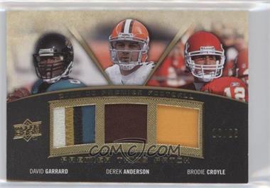 2008 UD Premier - Premier Trios Patch - Gold #PTP-AGC - David Garrard, Derek Anderson, Brodie Croyle /25