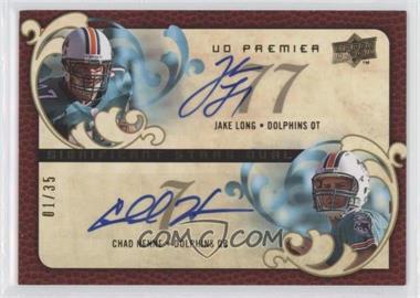 2008 UD Premier - Significant Stars Dual Signatures #SIG-LH - Chad Henne, Jake Long /35
