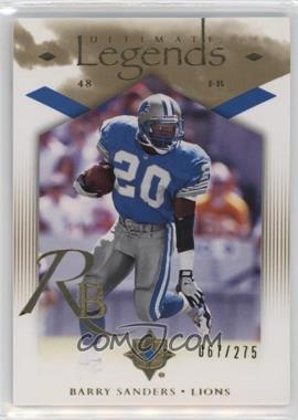 2008 Ultimate Collection - [Base] #101 - Barry Sanders /275