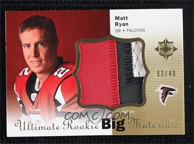 2008 Ultimate Collection - Ultimate Rookie Big Materials #URBM-18 - Matt Ryan /40