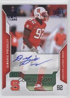 2008 Upper Deck Draft Edition - [Base] - Blue Exclusives Autographs #23 - DeMario Pressley /75