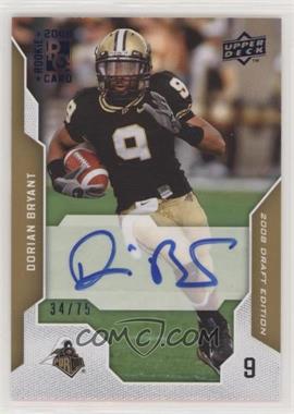 2008 Upper Deck Draft Edition - [Base] - Blue Exclusives Autographs #29 - Dorian Bryant /75