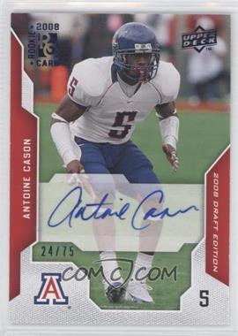 2008 Upper Deck Draft Edition - [Base] - Blue Exclusives Autographs #6 - Antoine Cason /75