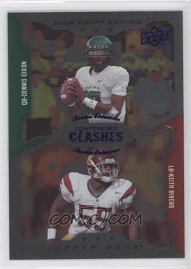 2008 Upper Deck Draft Edition - [Base] - Blue Exclusives #242 - Conference Clashes - Dennis Dixon, Keith Rivers
