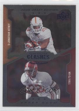 2008 Upper Deck Draft Edition - [Base] - Blue Exclusives #245 - Conference Clashes - Jonathan Hefney, DJ Hall