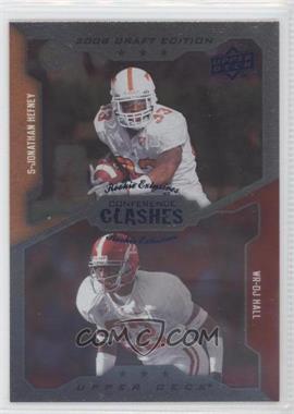 2008 Upper Deck Draft Edition - [Base] - Blue Exclusives #245 - Conference Clashes - Jonathan Hefney, DJ Hall