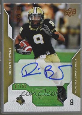 2008 Upper Deck Draft Edition - [Base] - Bronze Exclusives Autographs #29 - Dorian Bryant /50 [Noted]
