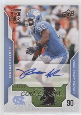 2008 Upper Deck Draft Edition - [Base] - Bronze Exclusives Autographs #35 - Kentwan Balmer /50