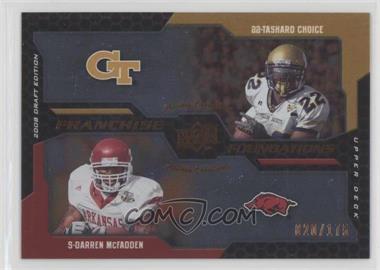 2008 Upper Deck Draft Edition - [Base] - Bronze Exclusives #230 - Franchise Foundations - Darren McFadden, Tashard Choice /175