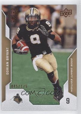 2008 Upper Deck Draft Edition - [Base] - Bronze Exclusives #29 - Dorian Bryant /175