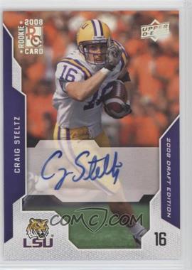 2008 Upper Deck Draft Edition - [Base] - Exclusives Autographs #19 - Craig Steltz