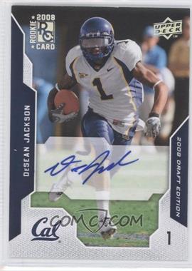 2008 Upper Deck Draft Edition - [Base] - Exclusives Autographs #26 - DeSean Jackson