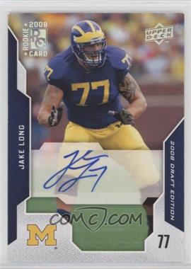 2008 Upper Deck Draft Edition - [Base] - Exclusives Autographs #45 - Jake Long [Noted]