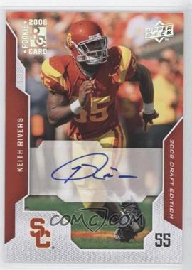 2008 Upper Deck Draft Edition - [Base] - Exclusives Autographs #59 - Keith Rivers