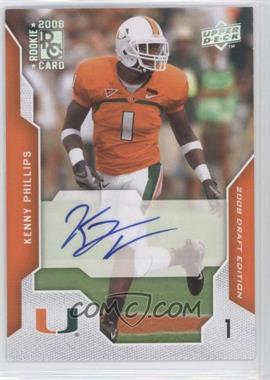 2008 Upper Deck Draft Edition - [Base] - Exclusives Autographs #60 - Kenny Phillips