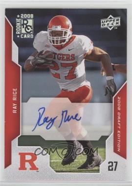 2008 Upper Deck Draft Edition - [Base] - Exclusives Autographs #85 - Ray Rice