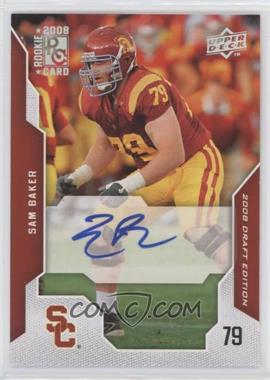 2008 Upper Deck Draft Edition - [Base] - Exclusives Autographs #88 - Sam Baker