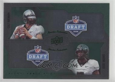 2008 Upper Deck Draft Edition - [Base] - Green Exclusives #206 - Alumni Association - Colt Brennan, Davone Bess