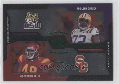 2008 Upper Deck Draft Edition - [Base] - Green Exclusives #227 - Franchise Foundations - Glenn Dorsey, Sedrick Ellis