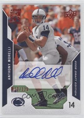 2008 Upper Deck Draft Edition - [Base] - Red Exclusives Autographs #1 - Anthony Morelli /125