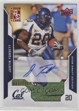 2008 Upper Deck Draft Edition - [Base] - Red Exclusives Autographs #15 - Justin Forsett /125