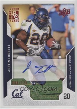 2008 Upper Deck Draft Edition - [Base] - Red Exclusives Autographs #15 - Justin Forsett /125