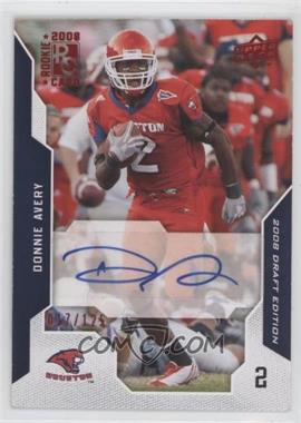 2008 Upper Deck Draft Edition - [Base] - Red Exclusives Autographs #28 - Donnie Avery /125