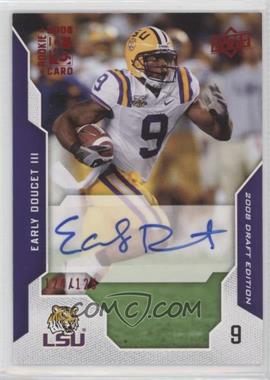 2008 Upper Deck Draft Edition - [Base] - Red Exclusives Autographs #34 - Early Doucet III /125