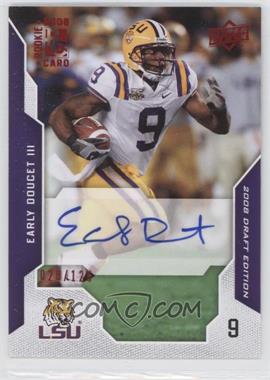 2008 Upper Deck Draft Edition - [Base] - Red Exclusives Autographs #34 - Early Doucet III /125