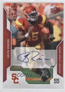 2008 Upper Deck Draft Edition - [Base] - Red Exclusives Autographs #59 - Keith Rivers /125