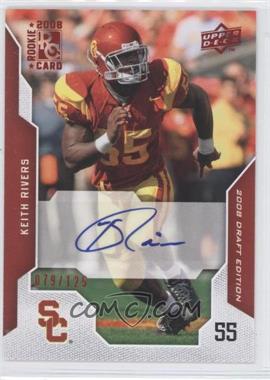 2008 Upper Deck Draft Edition - [Base] - Red Exclusives Autographs #59 - Keith Rivers /125