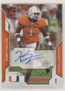 2008 Upper Deck Draft Edition - [Base] - Red Exclusives Autographs #60 - Kenny Phillips /125