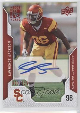 2008 Upper Deck Draft Edition - [Base] - Red Exclusives Autographs #63 - Lawrence Jackson /125